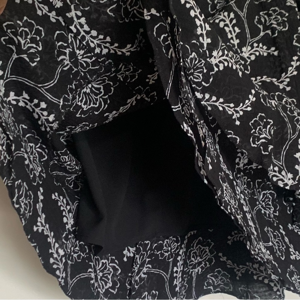 NWT ALC Plus Vera Black Tiered Silk Blend Ruffle Skirt Size 14 - Picture 13 of 13